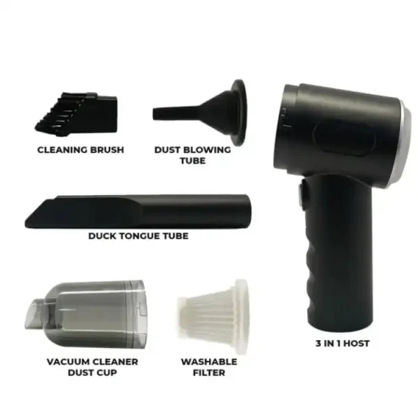 3 In 1 Portable Vacuum Cleaner- Durable Wireless Vacuum