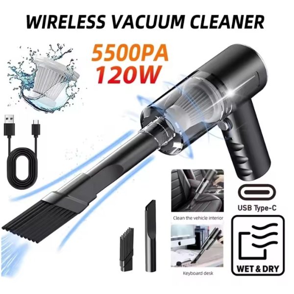 3 In 1 Portable Vacuum Cleaner- Durable Wireless Vacuum