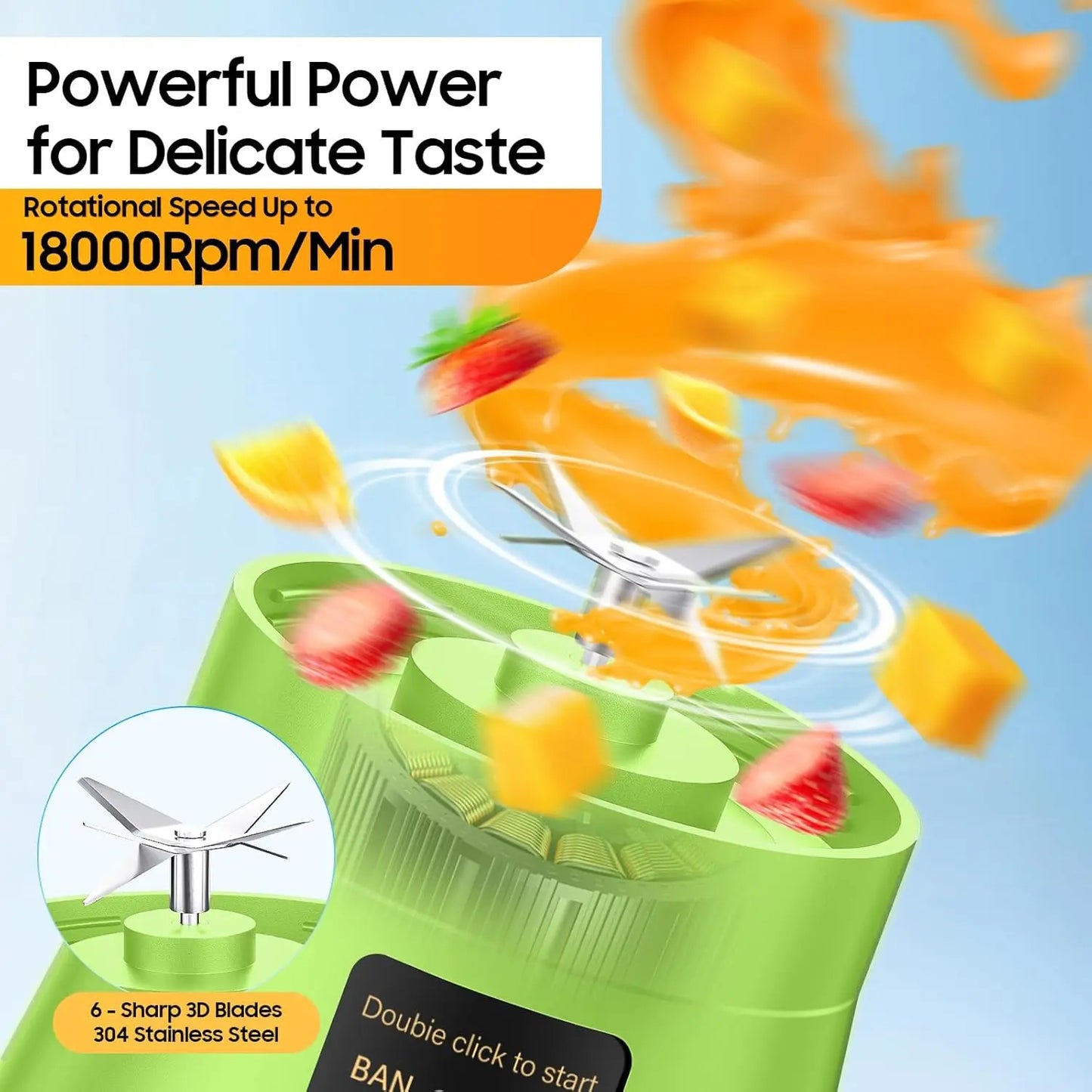 Portable Mini 6 Blade Juicer Blender