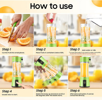 Portable Mini 6 Blade Juicer Blender