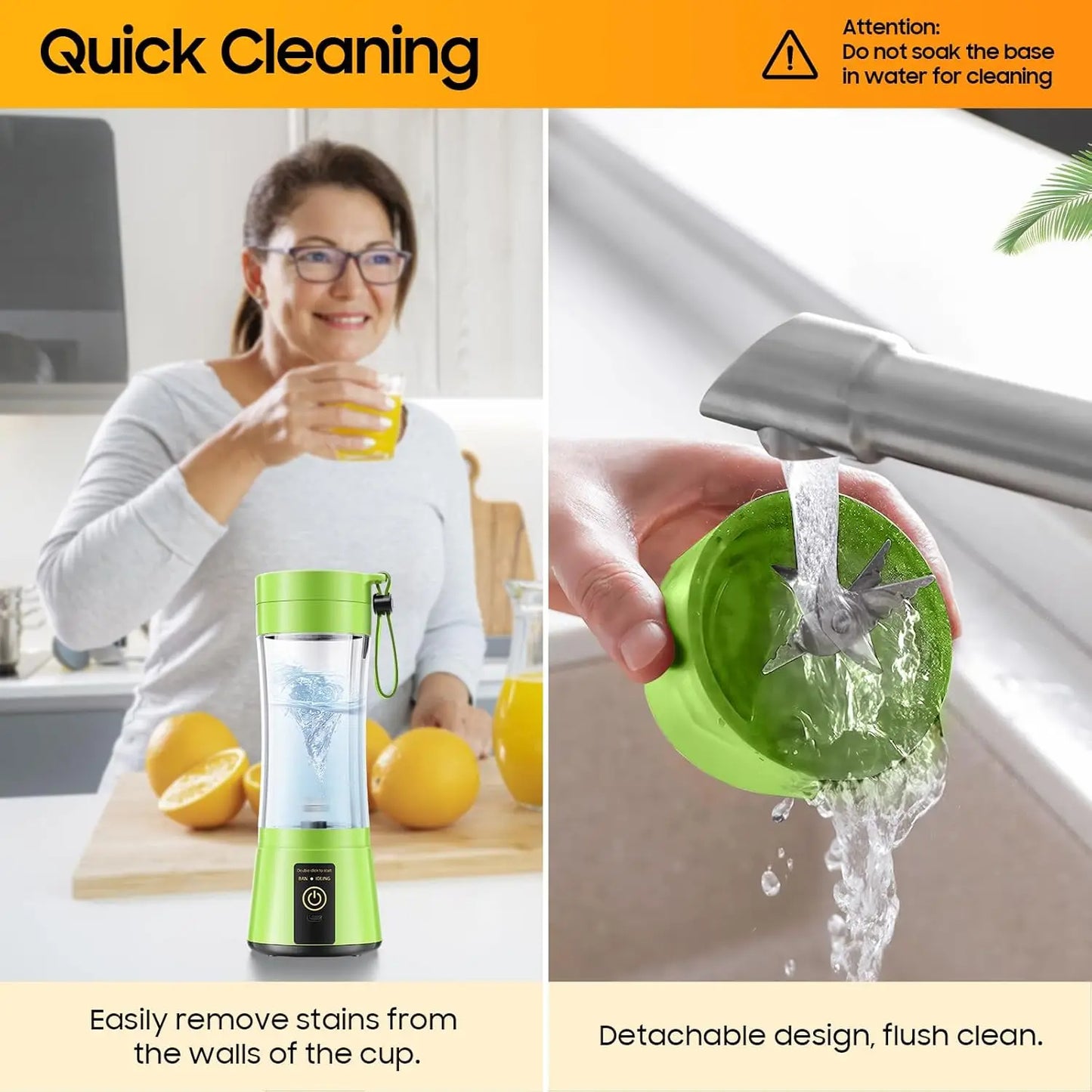 Portable Mini 6 Blade Juicer Blender